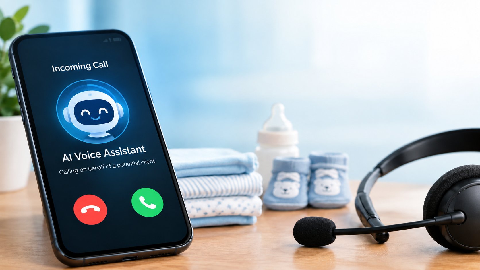 AI Calls in a Nursery Setting Under 1MB