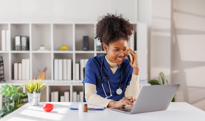 Healthcare professional at work