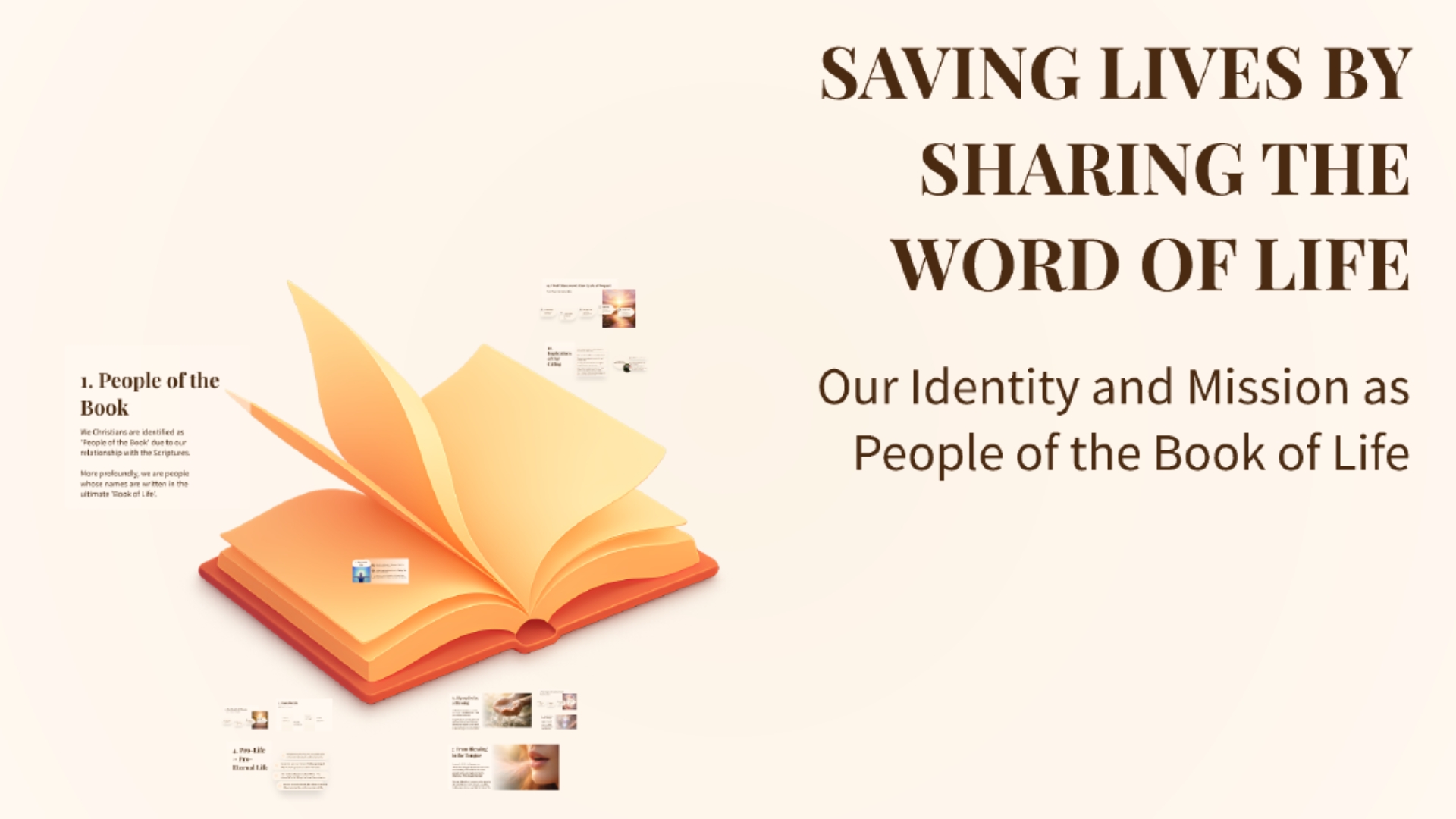 Saving Lives by Sharing the Word of Life graphic
