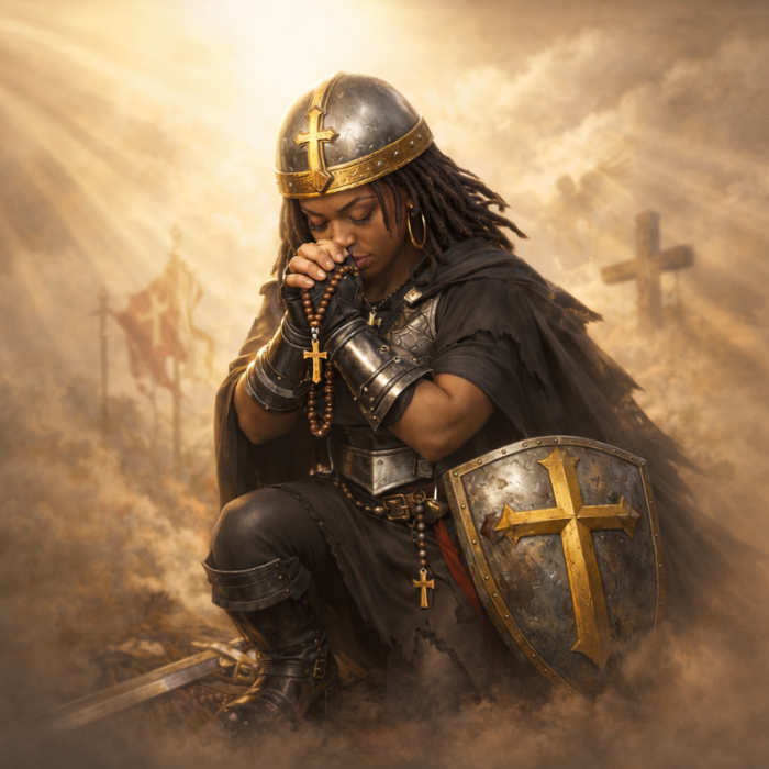 kneeling prayer warrior